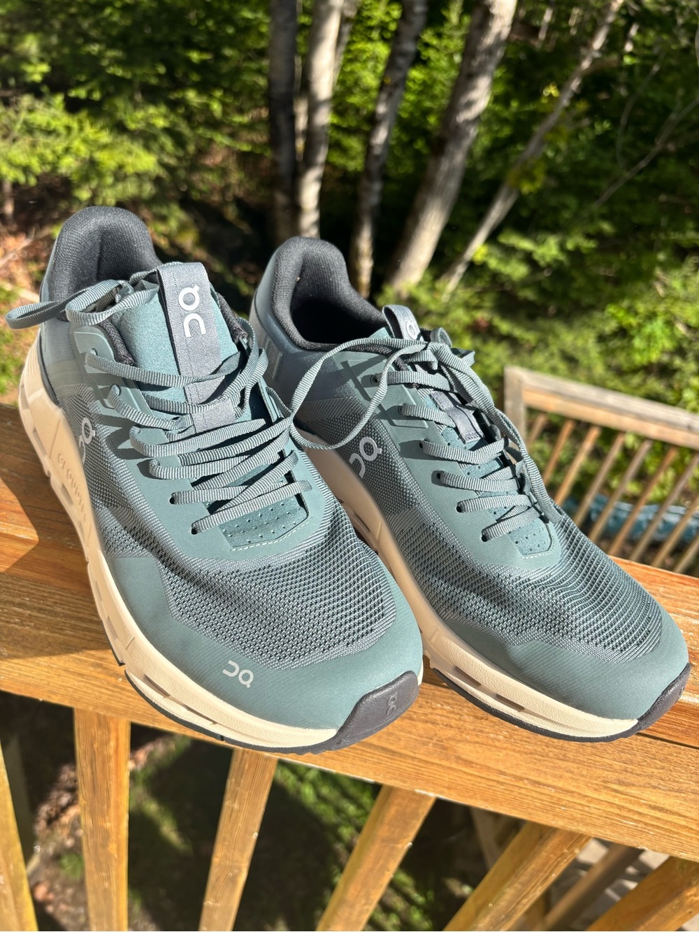 On Running Men's Teal-Green Cloudrunner Athletic Shoes